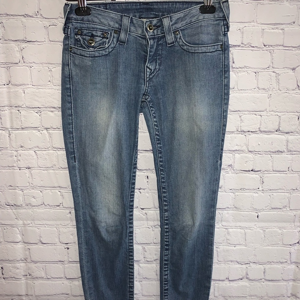 True Religion Women’s Skinny Jeans Flap Pockets